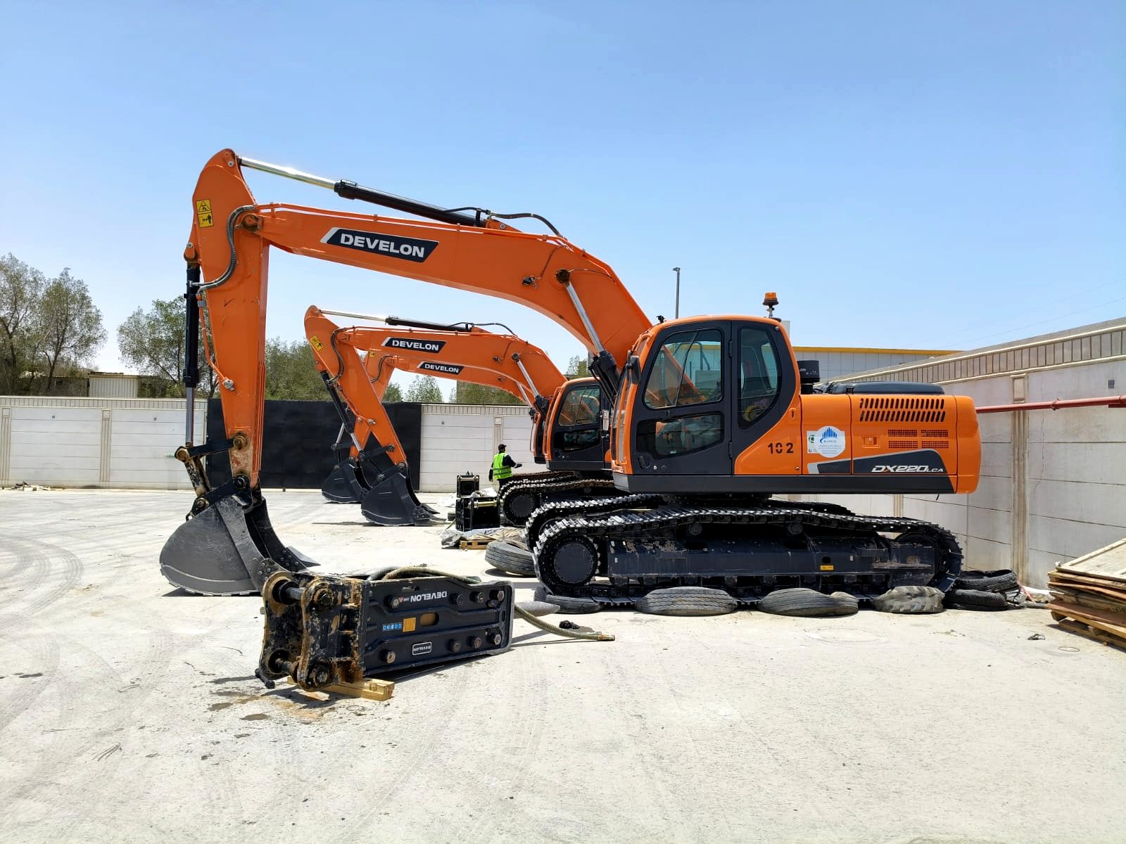 RANCO excavator fitted with a breaker attachment