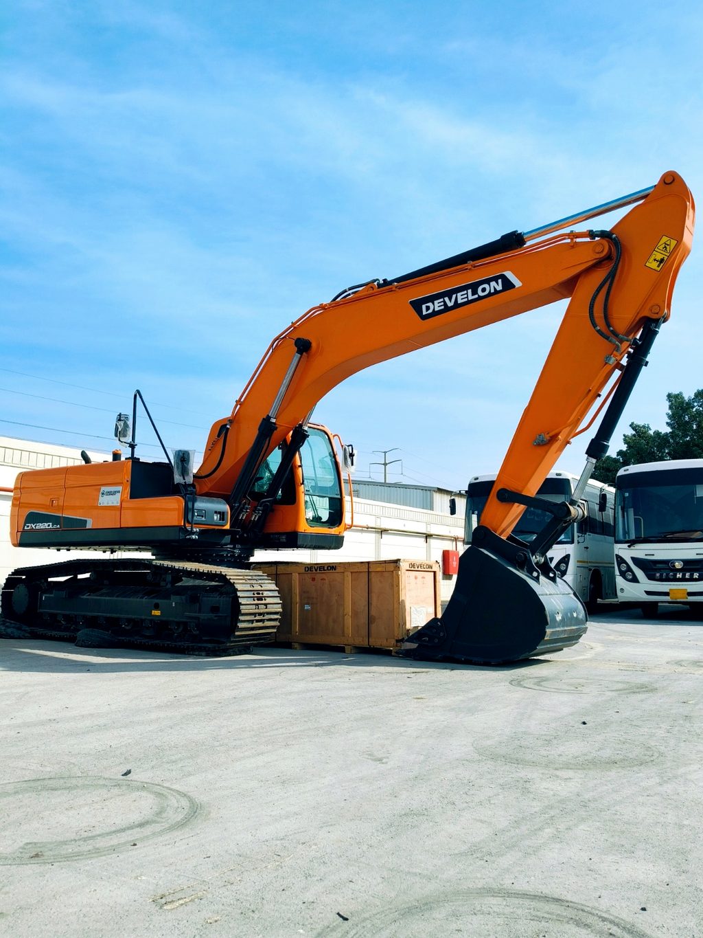 RANCO tracked excavator at the equipment yard