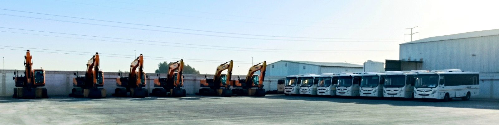 Panoramic view of RANCO's equipment yard in Saihat